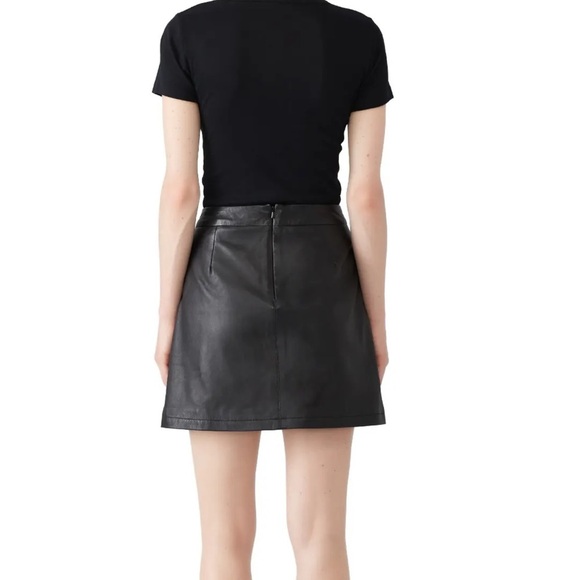 CUPCAKES AND CASHMERE | 100% Leather Skirt - Picture 2 of 16